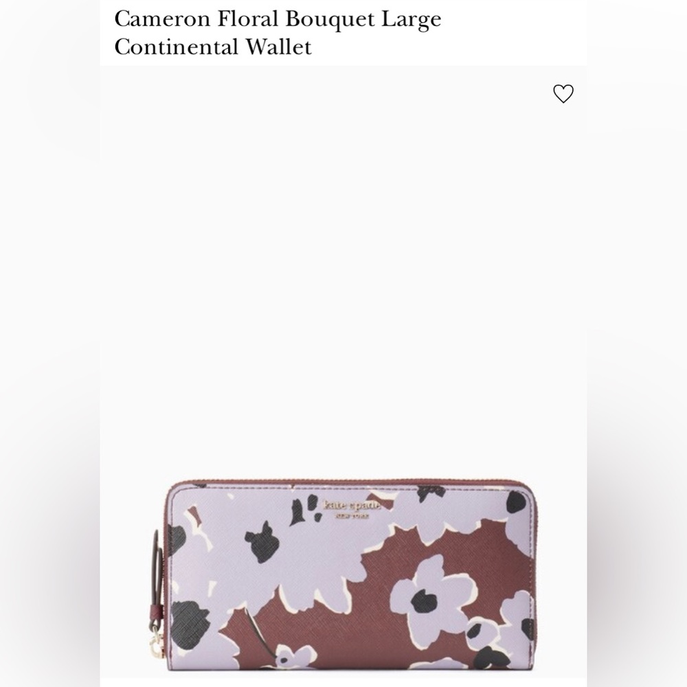 EUC 🌸KATE SPADE🌸 Cameron Floral Bouquet Large Continental Wallet